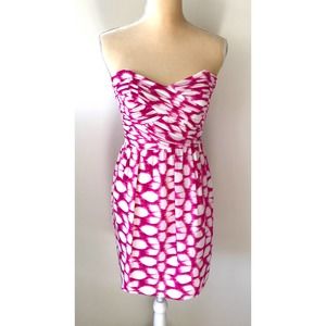 Shoshanna Strapless Party Mini Dress Pink Size 2
